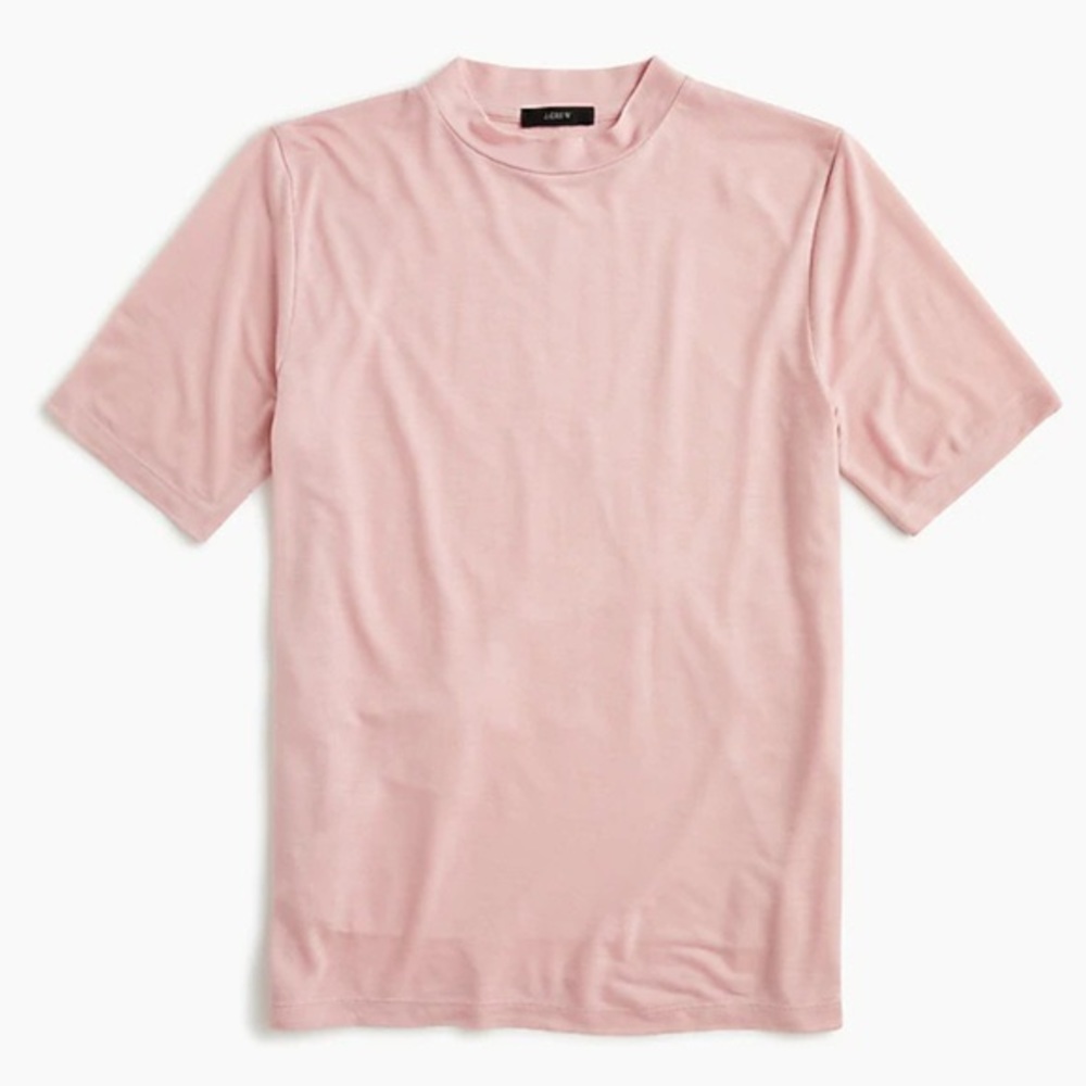 J.Crew Mockneck Lyocell T-Shirt Peppermint Ice